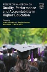 Research Handbook On Quality Performance And Accountability In Higher Education Hardcover