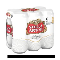 Stella Artois Lager Beer 6 X 410 Ml Cans