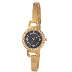 Ladies Gold Bangle Blue Dial Watch