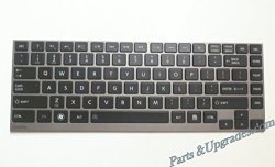 P&u New Us Backlit Keyboard For Toshiba U900 U920 U920T U925 U940 Series With Gray Frame N860-7837-T001 AETEAU00020-US