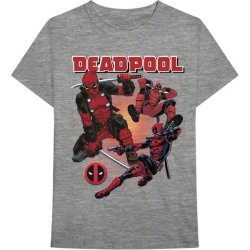 Marvel Deadpool Collage 1 Mens Grey T-Shirt Medium