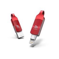 ADAM Elements Iklips Duo+ 64 Gb Premium Flash Drive Compatible With Iphone Ipad {red}