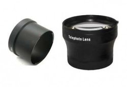 Tele Telephoto Lens + Tube Adapter For Canon Powershot G7 G9 Digital Bundle