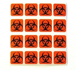 Healthmark Industries Bio Hazard Label 1X1 - 16 Per Sheet