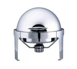 - Stainless Roll Top Round Chafing Dish With Lid