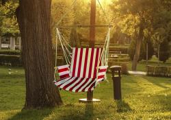Fine Living - Hammock Chair - Red white Stripe