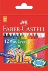 Faber-Castell Wax Crayons - Slim 8MM Diameter Box Of 12