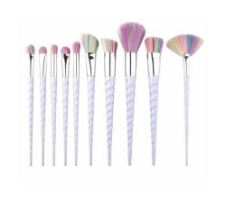 Purple Unicorn Make-up Brush Set - 10 Piece