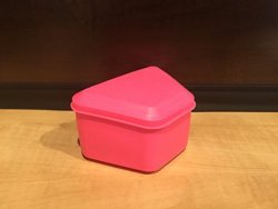 Pureline Oralcare Denture Container Capable Of Soaking A Complete Upper & Lower Hot Pink