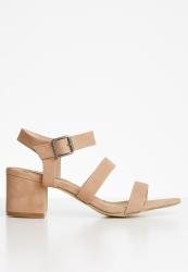 blush low block heel
