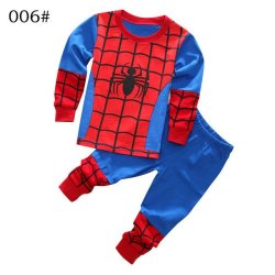 Mr Kong 2-7 Yrs Boys Cotton Spiderman Pijamas Sets - 006 3t