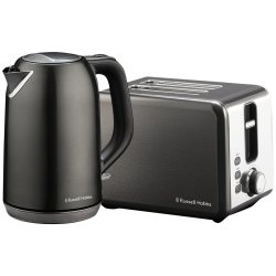 Russell Hobbs Dark S S Kettle And Toaster Pack RHSSP30