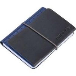 Card Case Wallet & Notepad Din A7 Blue black