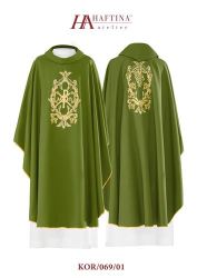 Haftina Polish Chasuble - All Colours - Px In Ornate Vine & Wheat Design - Back & Front