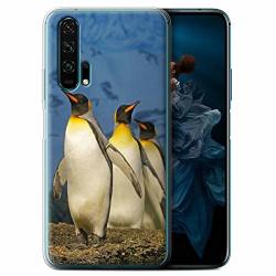 Eswish Gel Tpu Phone Case cover For Huawei Honor 20 Pro king Penguins Design arctic Animals Collection