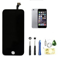 Ztr Lcd Touch Screen Digitizer Frame Assembly Full Set Lcd Touch Screen Replacement For Iphone 6 Plus 5.5" - Black