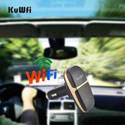 Kuwfi Unlocked 150 Mbps LTE Car Wifi Dongle 4G Wireless Router With Sim Card Slot FDD-LTE:B1 B3 TDD::B38 B39 B41 Work With Europe Africa And South
