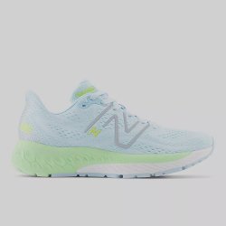 New Balance Women's 880V13 B Fit Road Running Shoes - Blue With Green Aura And Silver Metalic - 6