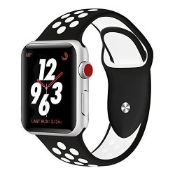 Sport Band Compatible Apple Watch 42MM 38MM Soft Silicone Bracelet Replacement Wristbands Compatible Apple Watch Sport Series 3 Series 2 Series 1
