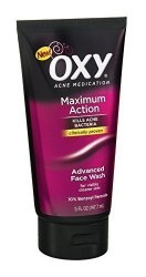 5. oxy maximum action advanced face wash amazon