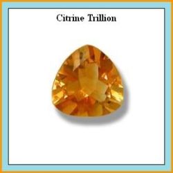 Citrine Trillion 4mm 2 Gems 0.36ct Total