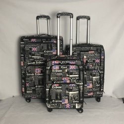 Special Offer Set Of 3 Suitcases Travel Trolley Luggage Pu Leather With Universal Wheels