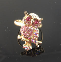 Fashion Golden Cute Owl Rings Adjustable
