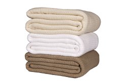Romatex Double Queen Cellular Blankets in White