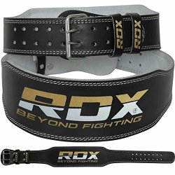 Rdx 4" Leather Weight Lifting Belt Back Gym Strap Training Support Fitness Exercise Bodybuilding