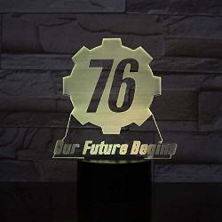Laienwoer Fallout 76 Our Future Begins USB 3D LED Night Light Boys Child Kids Baby Gifts Decorative Lights Game Table Lamp