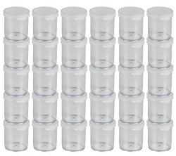 DecorRack 30 Plastic Mini Containers with Lids, 1oz, Craft Storage