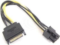 Male 15 Pin To 6 Pin Power Cable