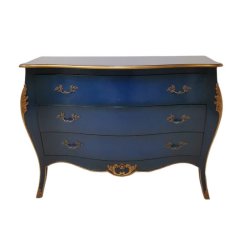 Wooden Blue Bombay Chest Of Drawers Sotran Dekorativ