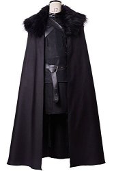 Sidnor Got Game Of Thrones Night's Watch Jon Snow Cosplay Costume Outfit Suit Dress Female:x-large As Shown