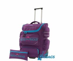 Boomerang Extra Large School Trolley Bag S-532 Purple