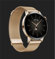 Mustek 42MM 1.32INCH Gold Milanese Strap.front Case:gold Stainless Steel.