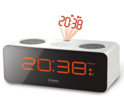 Oregon Scientific Projection Alarm Clock With Fm Radio - White