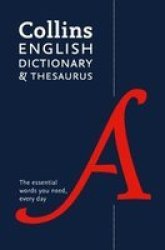 Collins English Dictionary And Thesaurus Paperback Collins International Edition