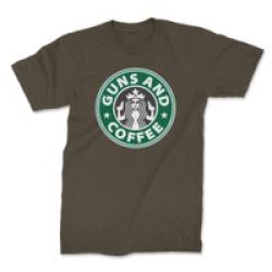 Ton Guns And Coffee Unisex Premium T-Shirt Od Green