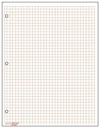 Geyer Instructional Products 150027 Classic Graph Paper 1 4" Square Red Pack Of 500