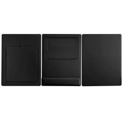 Heartdeco 3PCS Pu Leather Tablet Laptop Stand Mouse Pad Set - Black