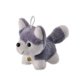 Stuffed Dog - Plush Toys - Husky - Grey & White - 15 Cm - 4 Pack
