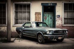 Canvas Wall Art - Ford Mustang Iconic Vintage 1964 - B1504 - 120 X 80 Cm