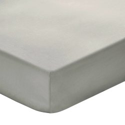 Cotton 200 Thread Count Fitted SHEET - Light Grey - Queen 152 X 192 X 30CM