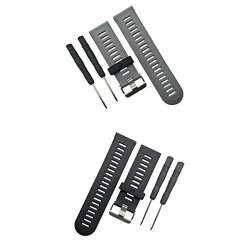 2PCS Replacement Silicone Bands With 4PCS Pin Removal Tools For Garmin Fenix 3 Garmin Fenix 3 Hr No Tracker Replacement Bands Only
