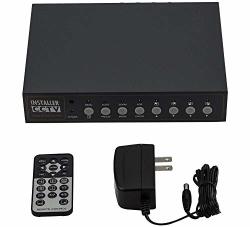 Installer Cctv 4CH Video Color Quad Multiplexer With Loopout Remote Control And Free 1 Amp Power Adapter