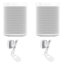 Sonos One Sl Wifi Speakers With Vogels Wall Brackets Bundle White