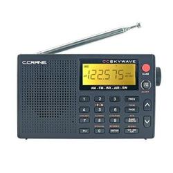 C Crane Cc Skywave Am Fm Shortwave Weather And Airband Portable Travel Radio With Clock And Alarm