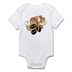 Truly Teague Infant Bodysuit Coffee Bean Floral - Cloud White 12 To 18 Months