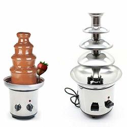 Donngyz 4 Tiers Chocolate Fountain Commercial Stainless Steel Hot New Luxury Chocolate Fondue Fountain Suitable For Wedding Children Birthday